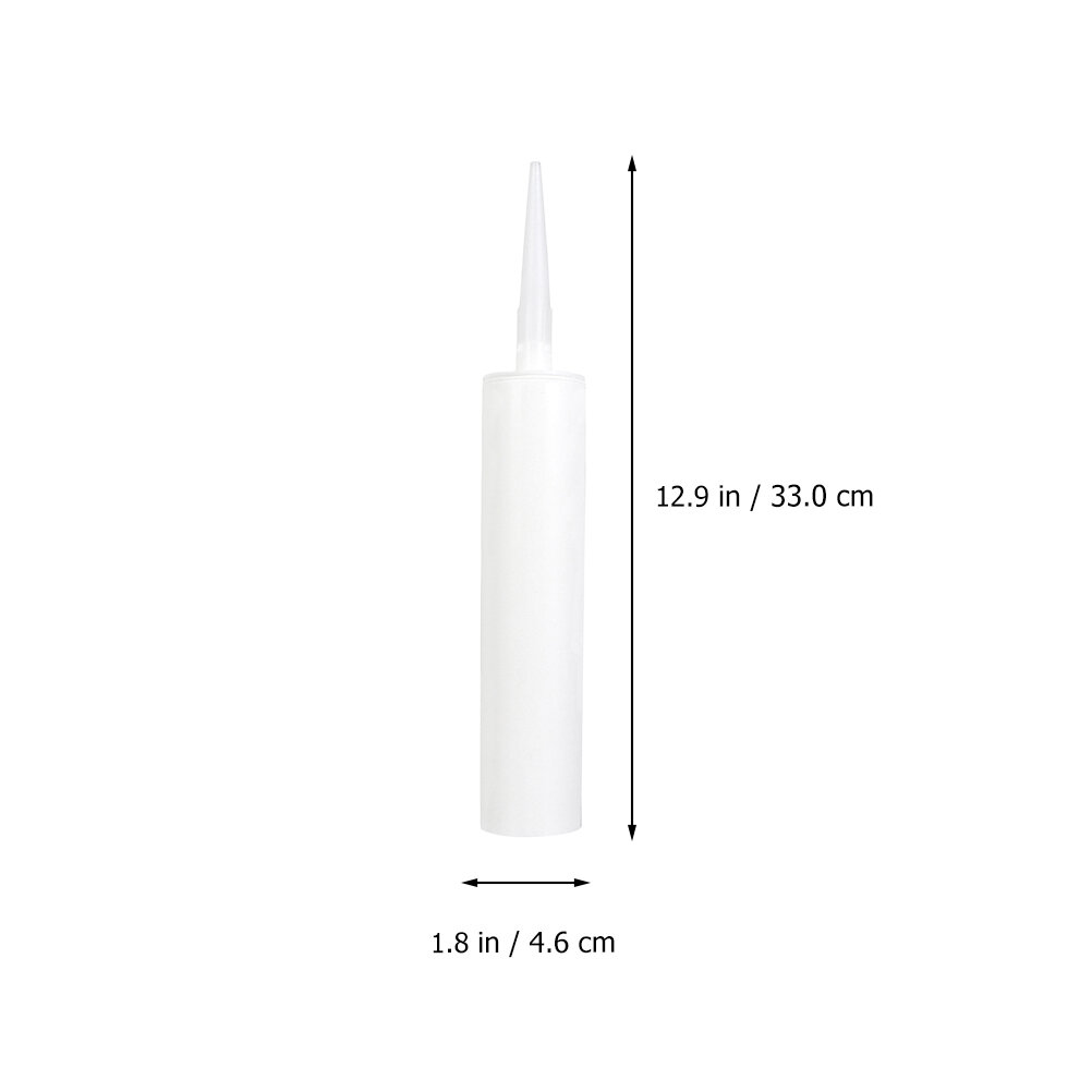 6 Пcs Пустой Тюбик Для Силикона Из Прочного Пластика Белый 33X4 6Cm