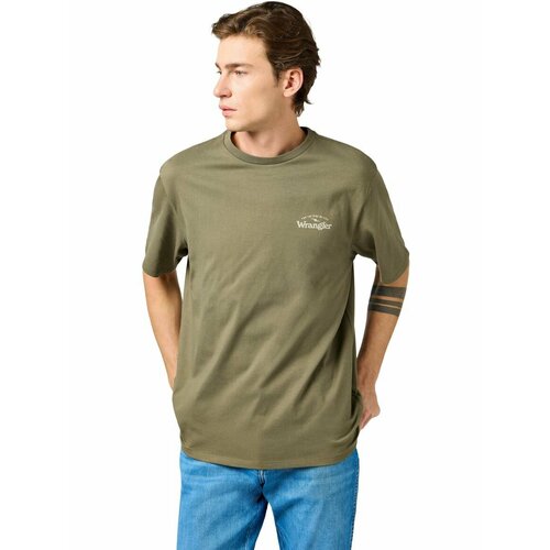 фото Футболка wrangler men graphic tee, размер l, зеленый