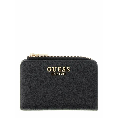 Кошелек GUESS, фактура зернистая, черный