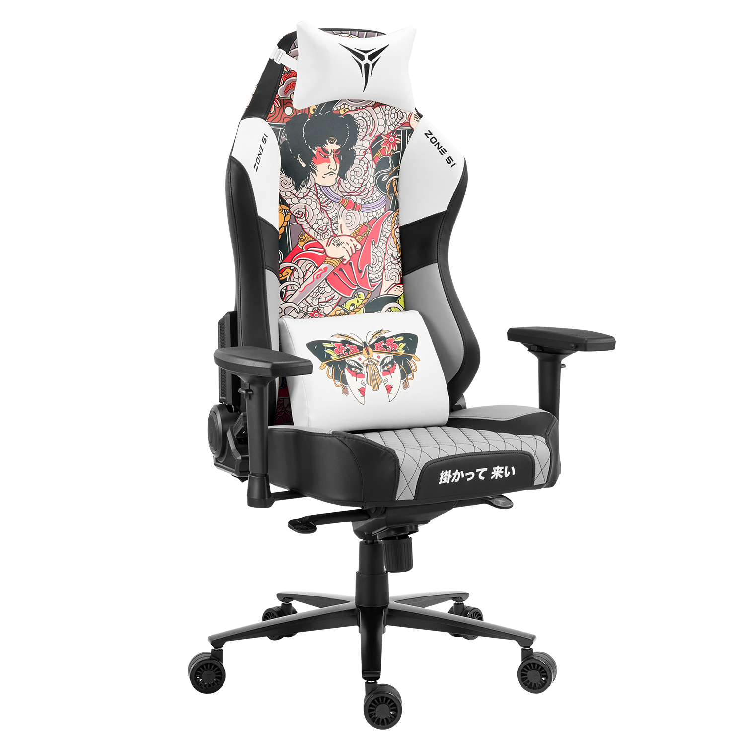 Игровое кресло компьютерное ZONE 51 YAKUZA II Limited Edition экокожа, Black-White