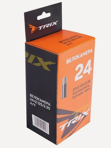 Изображение товара Велокамера 24 x 2.35 TRIX 24" 2.125-2.35 AV ( автониппель ) камера для велосипеда