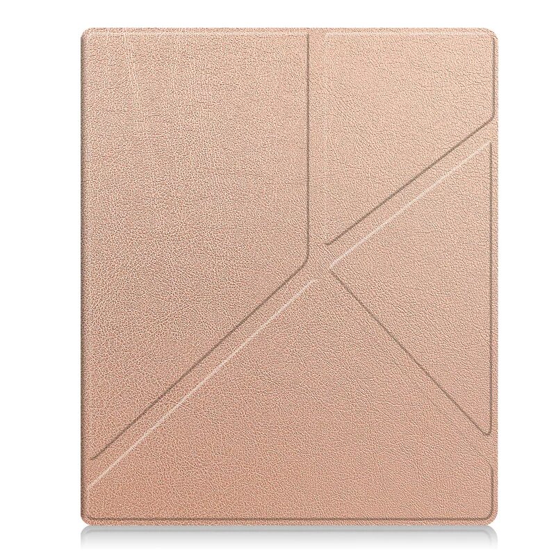 Кожаный чехол из ТПУ для Kobo Elipsa2E 10.3 дюйма в розовом золоте с отсеком для ручки и подставкой - полная защита