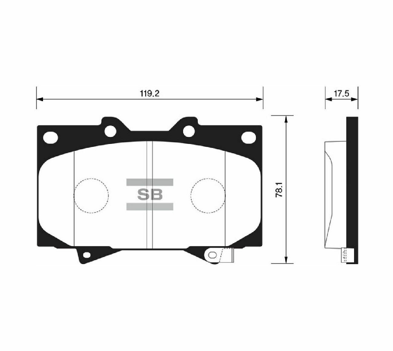Колодки тормозные дисковые SANGSIN SP1379