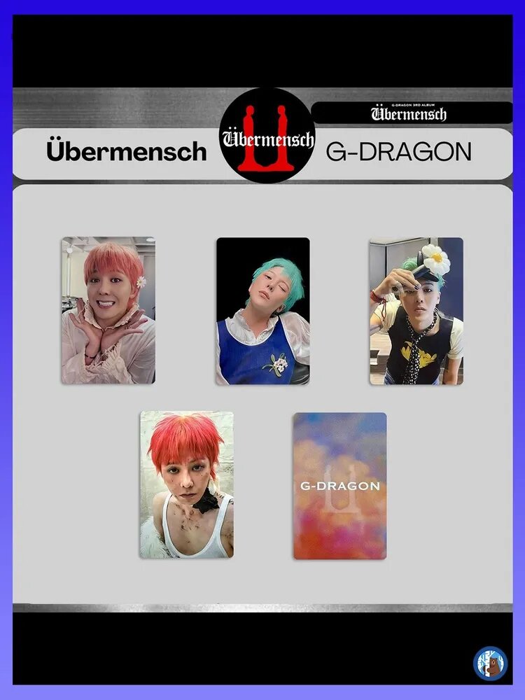 Эксклюзивные карты G-DRAGON полная коллекция UBERMENSCH (22 шт.)