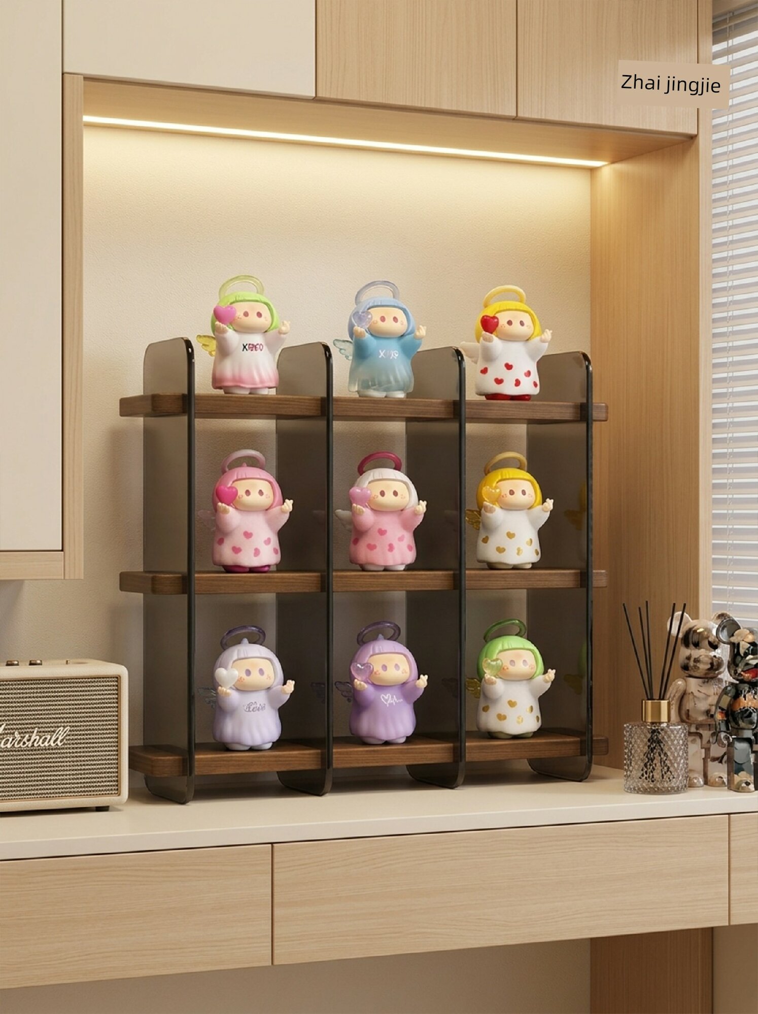 Витрина для фигурок Yoyo, милые фигурки, игрушки Miniso, демонстрационный шкаф, коробка для хранения, подставка для