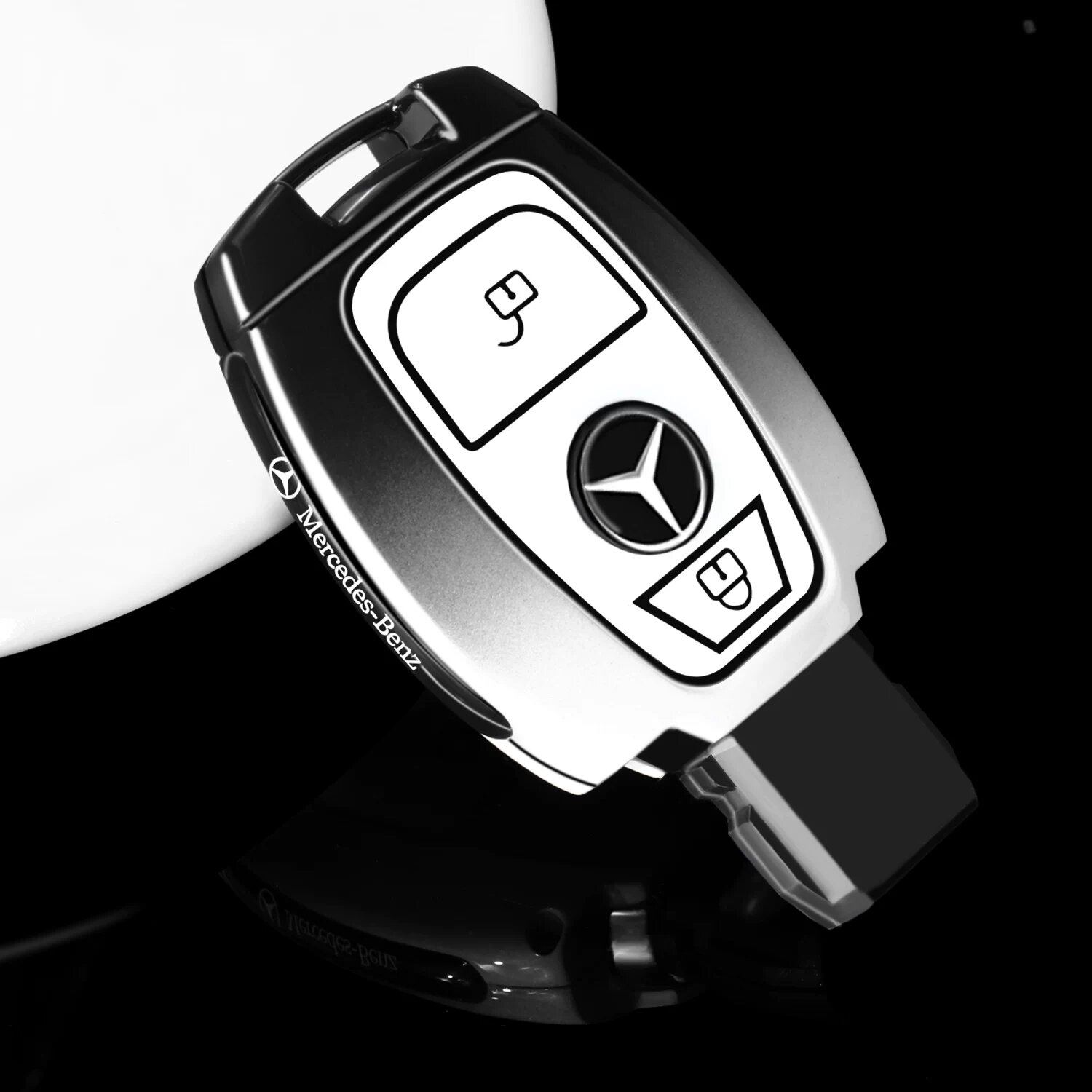 Ключевой браслет для Mercedes C-класса с градиентной двойной расцветкой белого одинарного корпуса