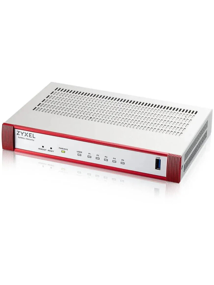 Межсетевой экран ZYXEL USG FLEX 50HP 1xRJ-45: 1G PoE+ (LAN/WAN), 4xRJ-45: 1G (LAN/WAN), 1xUSB3.0