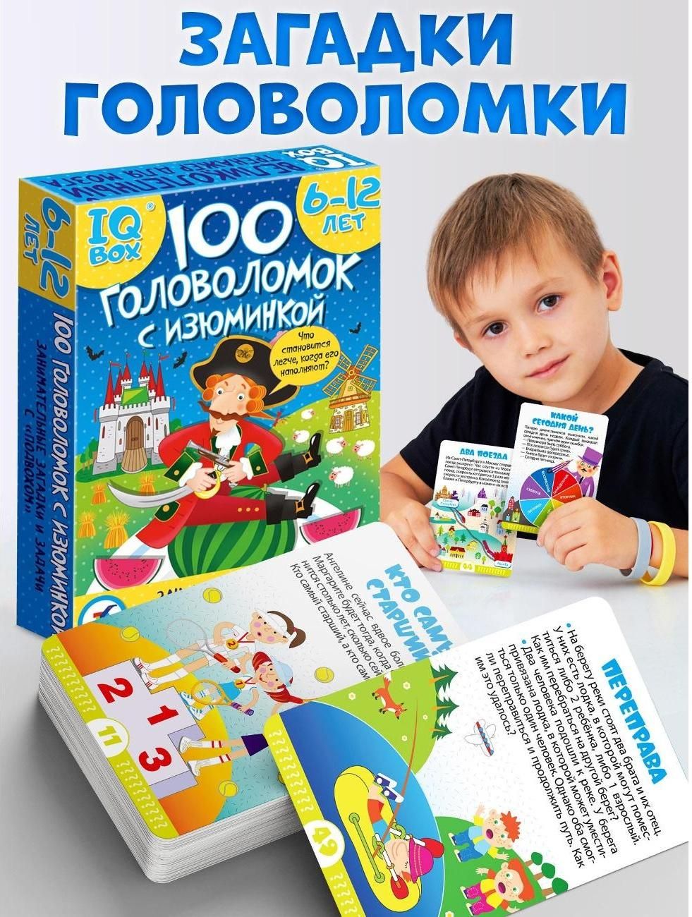 Настольная игра детская Дрофа-Медиа IQ Box. 100 Головоломок с изюминкой