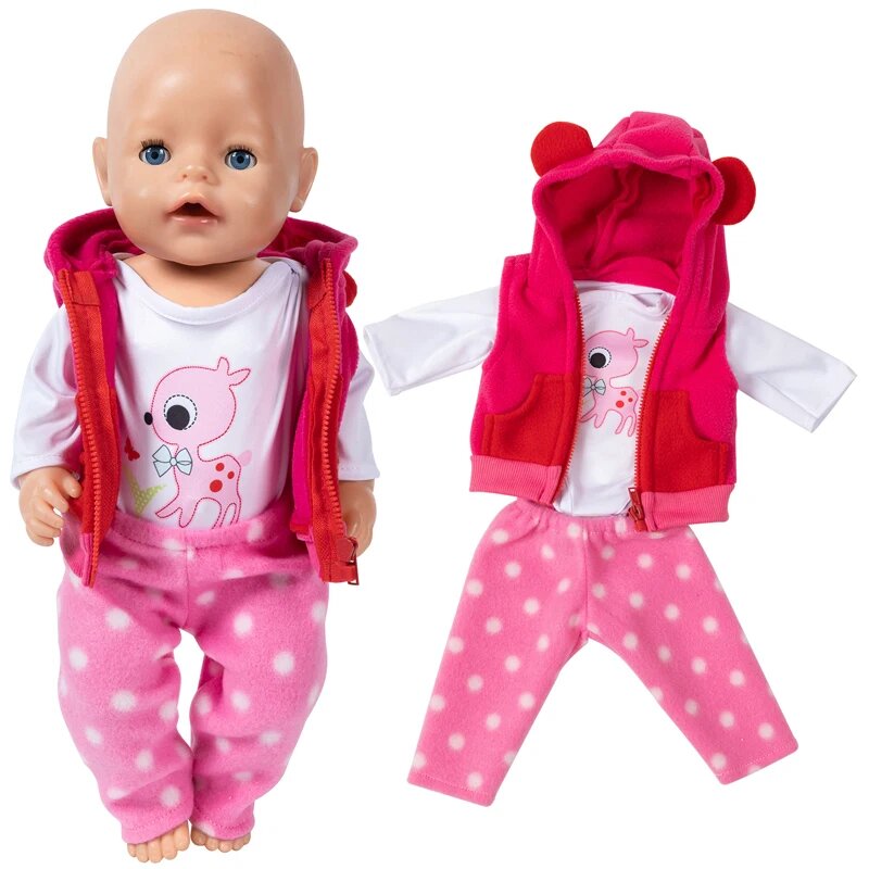 Костюм для куклы Baby Born, розовый, A15