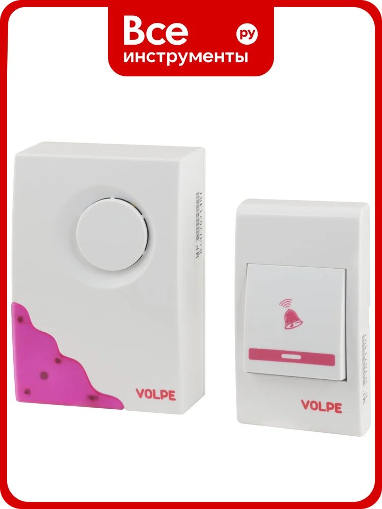 Беспроводной звонок Volpe UDB-Q026 W-R1T1-16S-80M-WH UL-00002402