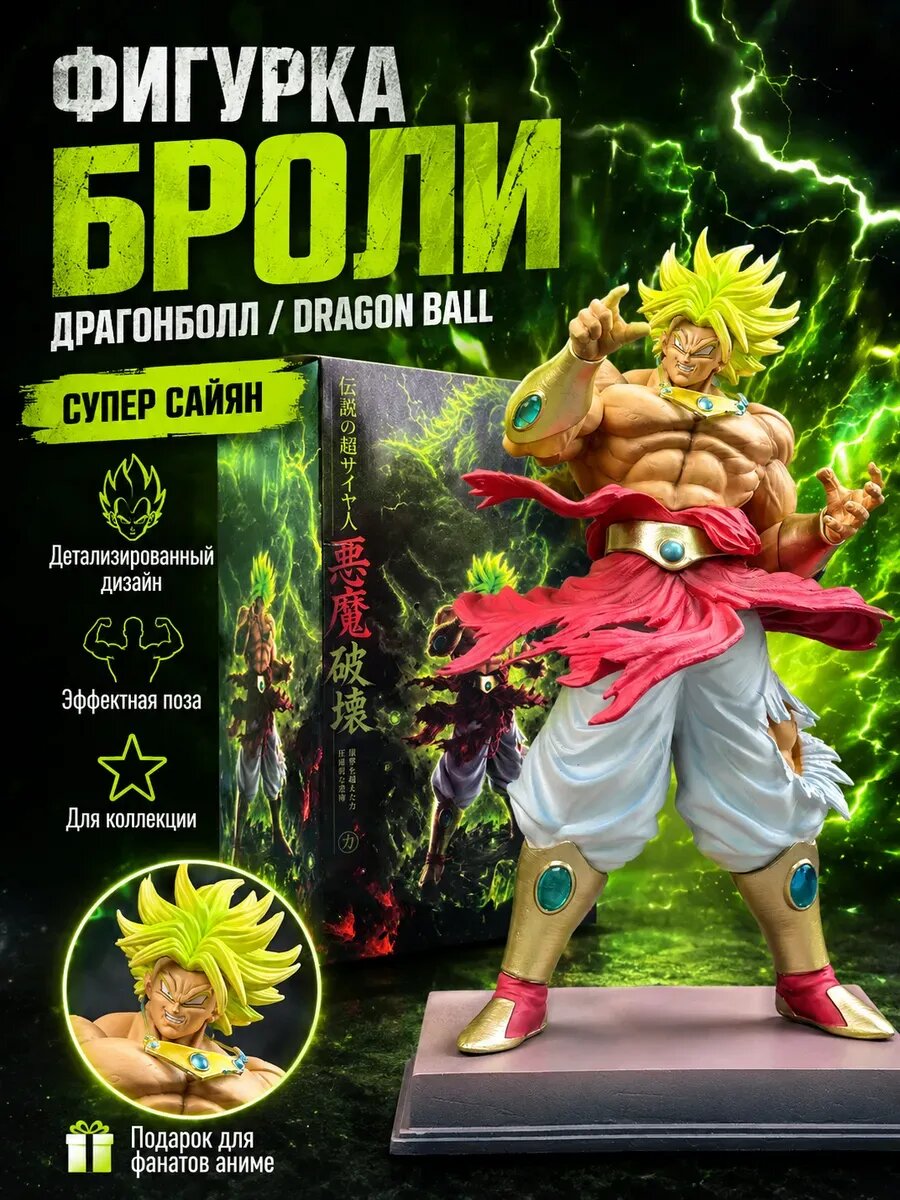 Фигурка Броли Dragon Ball Super Saiyan, 22 см