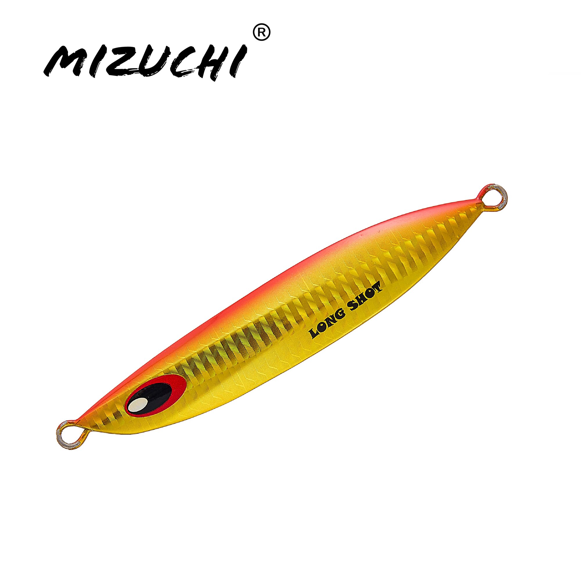 Mizuchi Long Shot рыболовная пластина Огненный золотой 100г для камбалы и скумбрии, без крючка, 100г