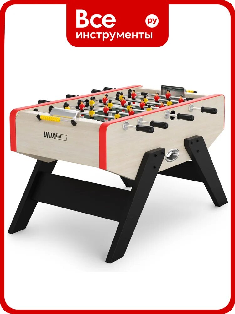 Игровой стол UNIXline Футбол - Кикер 140x70см, Light Wood GTS140X70LWD
