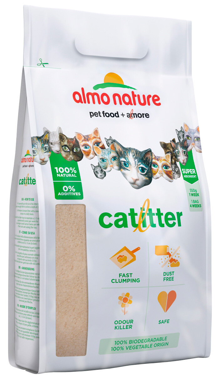 Наполнитель для кошачьего туалета ALMO NATURE CAT LITTER наполнитель комкующийся биоразлагаемый для туалета кошек (2,27 кг)