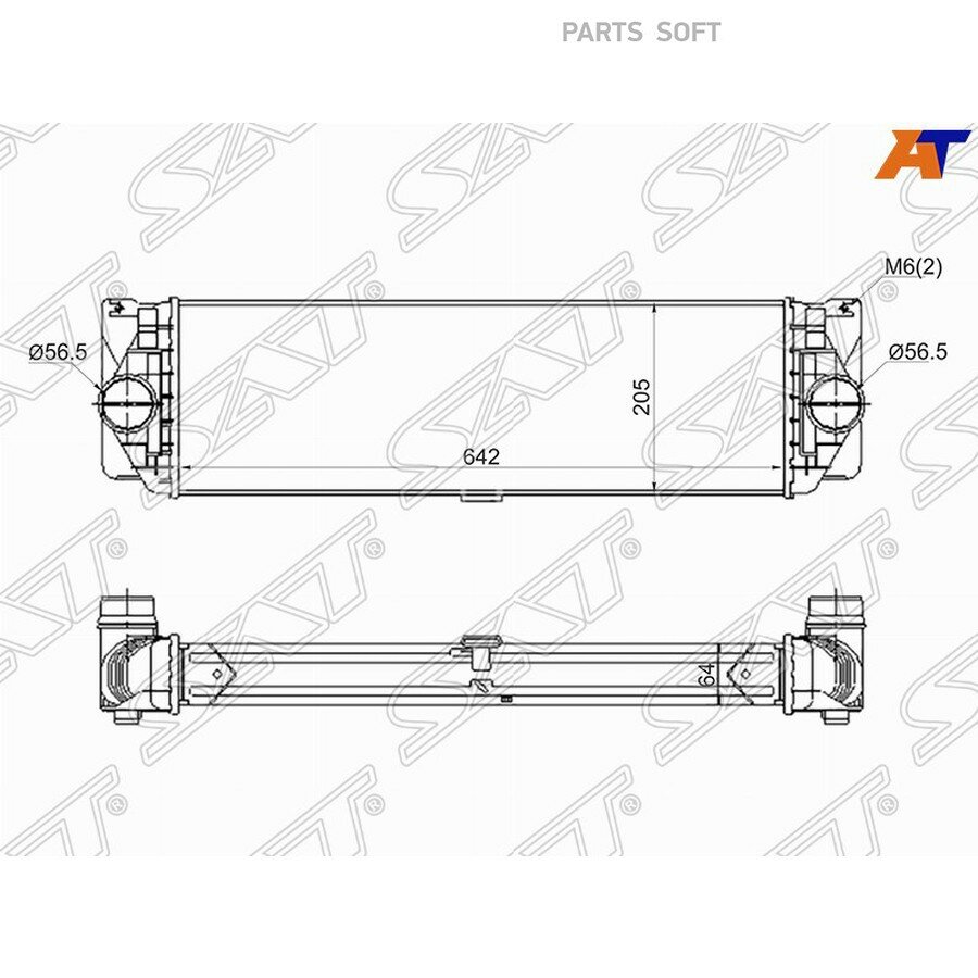 Интеркулер Mercedes-Benz Sprinter 00-06 / L310 80-90 от официального дистрибьютора, SAT, артикул STA9065010201