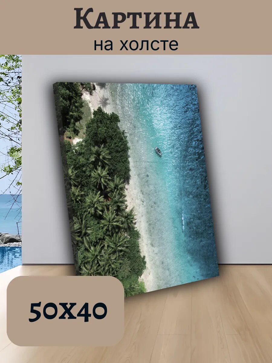 Картина Постер Мальдивы Maldives 40x50 вид сверху