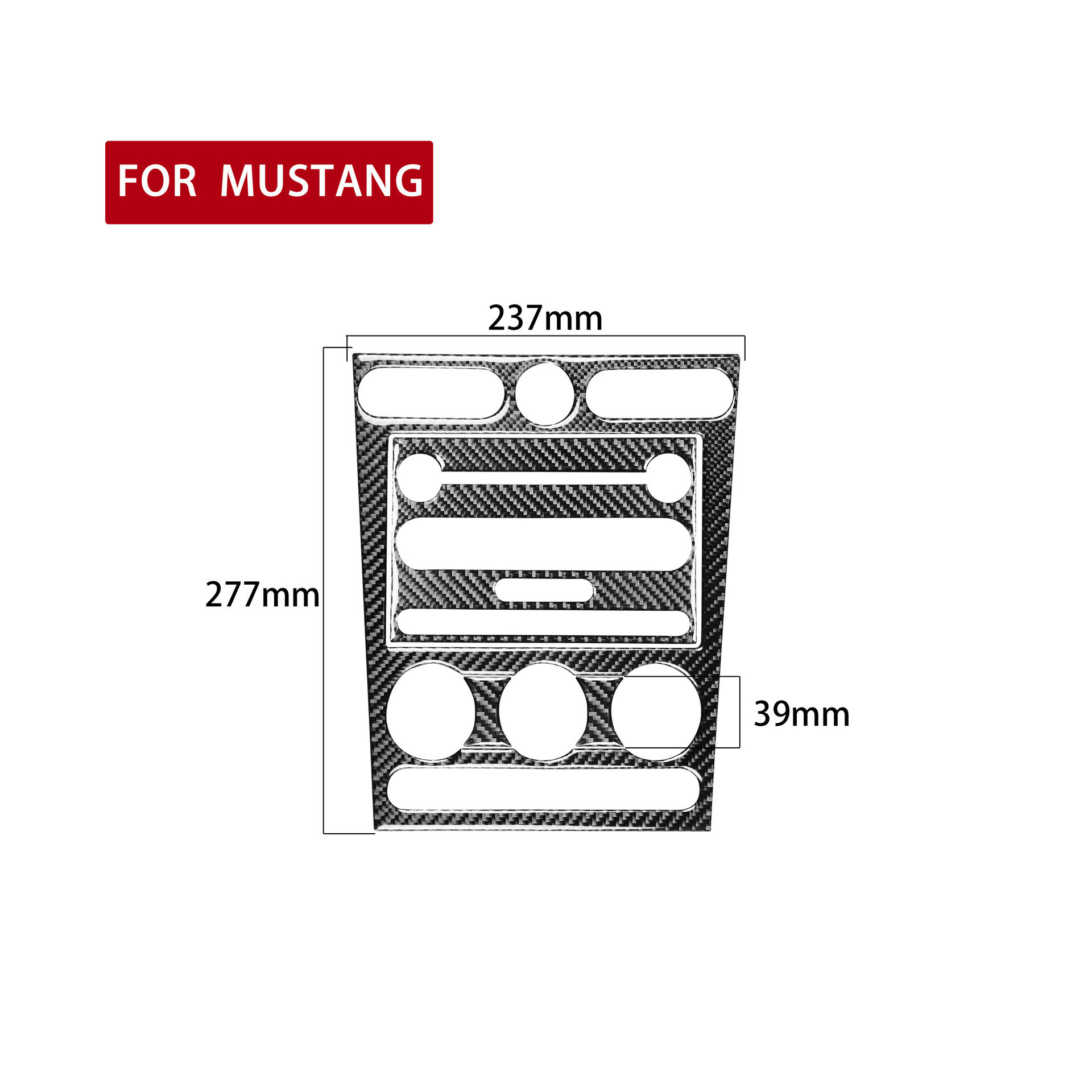 Ford Mustang 2005-2009 Комплект панели управления 4 шт из углеволокна