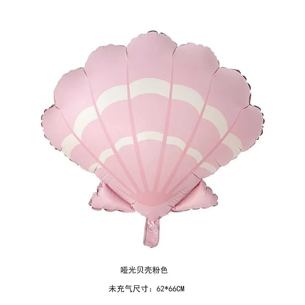 Декорация для дня рождения в стиле океана Розовый, Matte pink shell