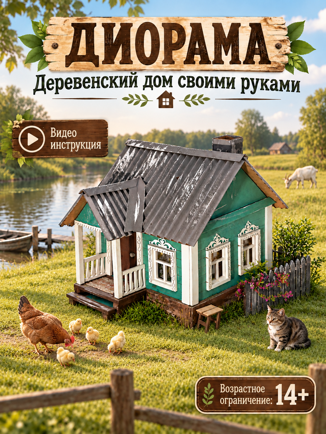 Набор для творчества Диорама Деревенский дом