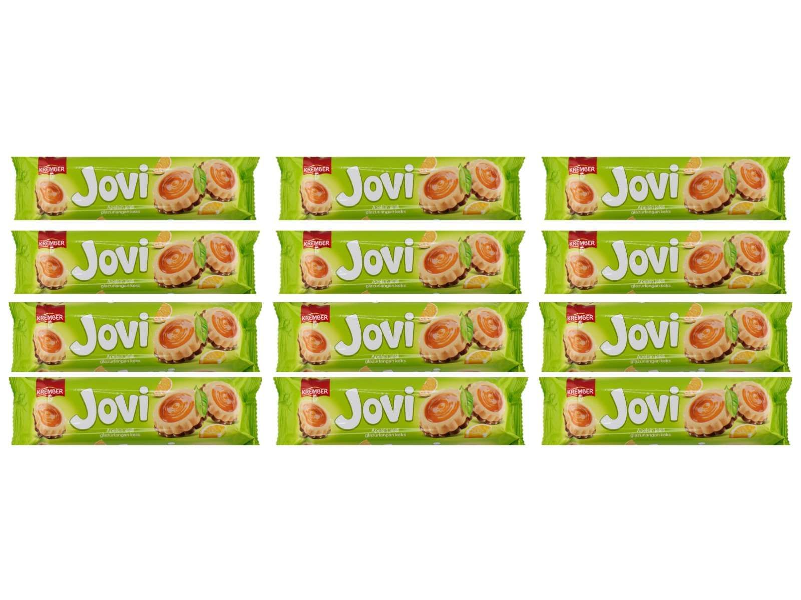 KREMBER Кекс Jovi с апельсиновым желе в глазури, 180 г, 12 шт.