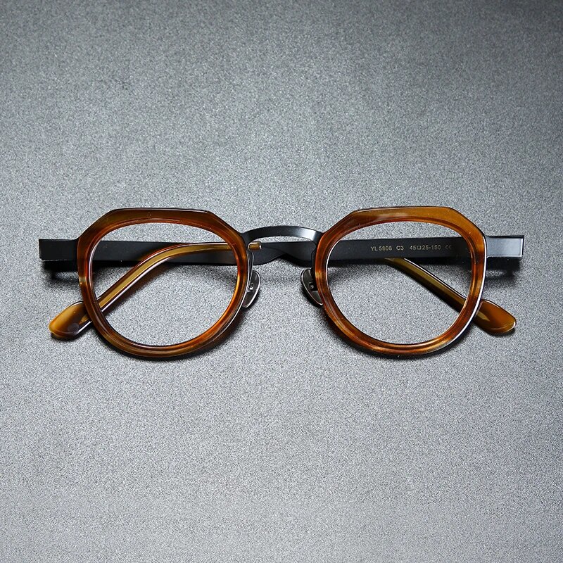 Оправа для очков Gatenac винтажная из титана Tortoiseshell Gun