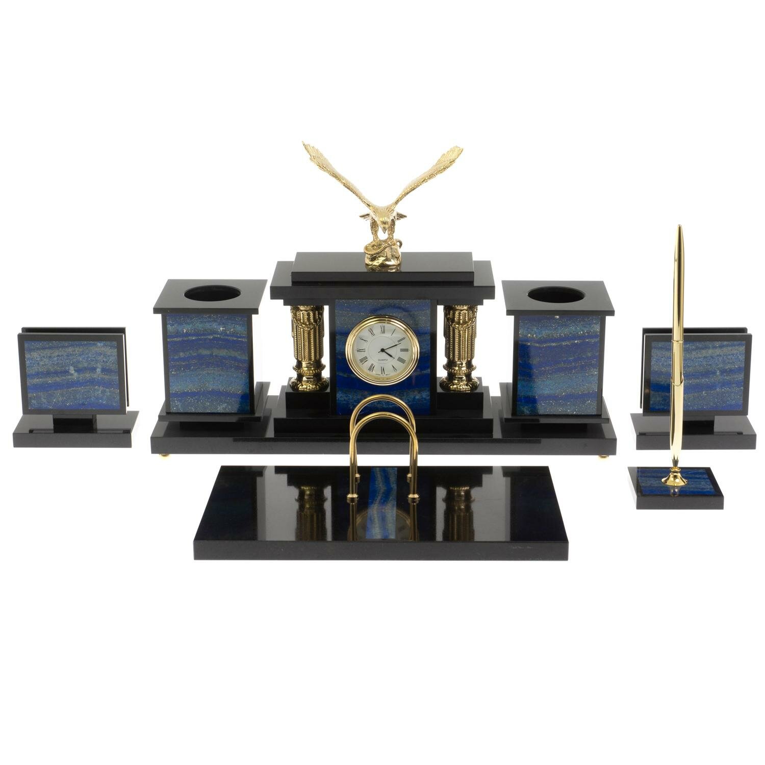 Письменный прибор "Орел" из лазурита 130247