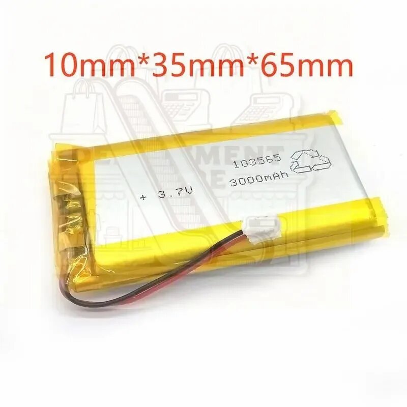 3.7V 3000Mah 103565 Li Полимер Ion Литий - ионный полимерный литиевый аккумулятор для Подходит для DVD - планшета , Mp4 MP3 GPS - камеры GPS - камеры DVD - планшета Mp4 , Mp3 GPS - камеры