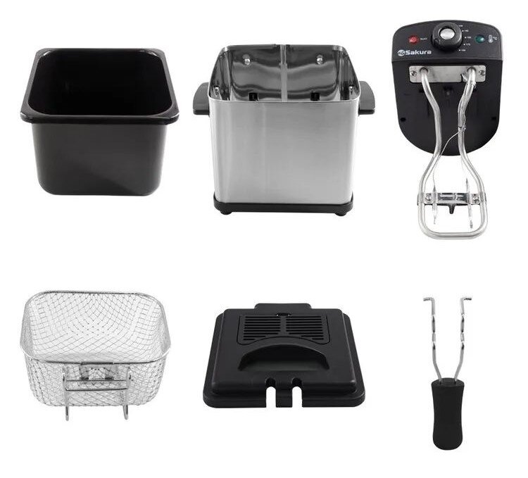 Фритюрница Sakura SA-7676 800Вт, съемная чаша 1,5 л