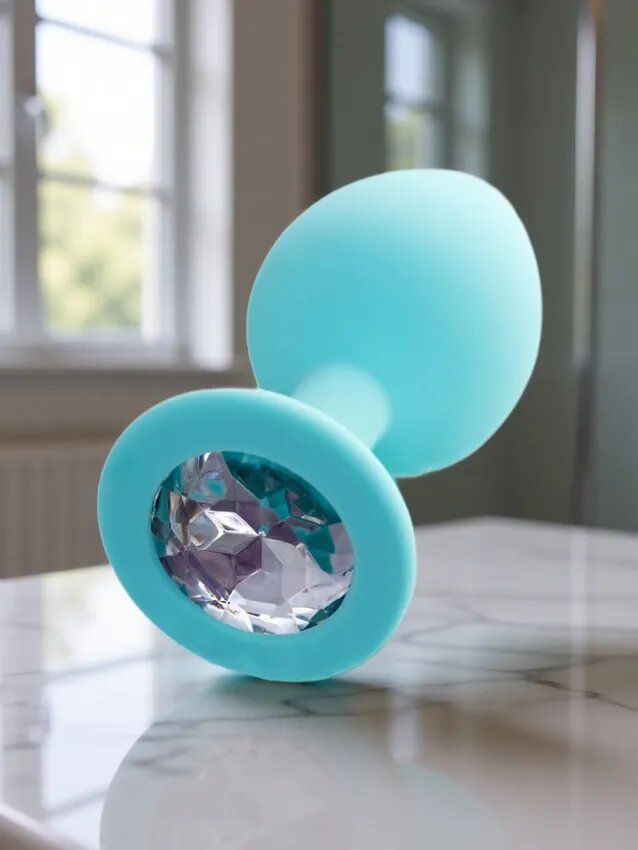 Анальная пробка ToyFa ToDo Brilliant, силиконовая, мятная, рабочая длина 7 см