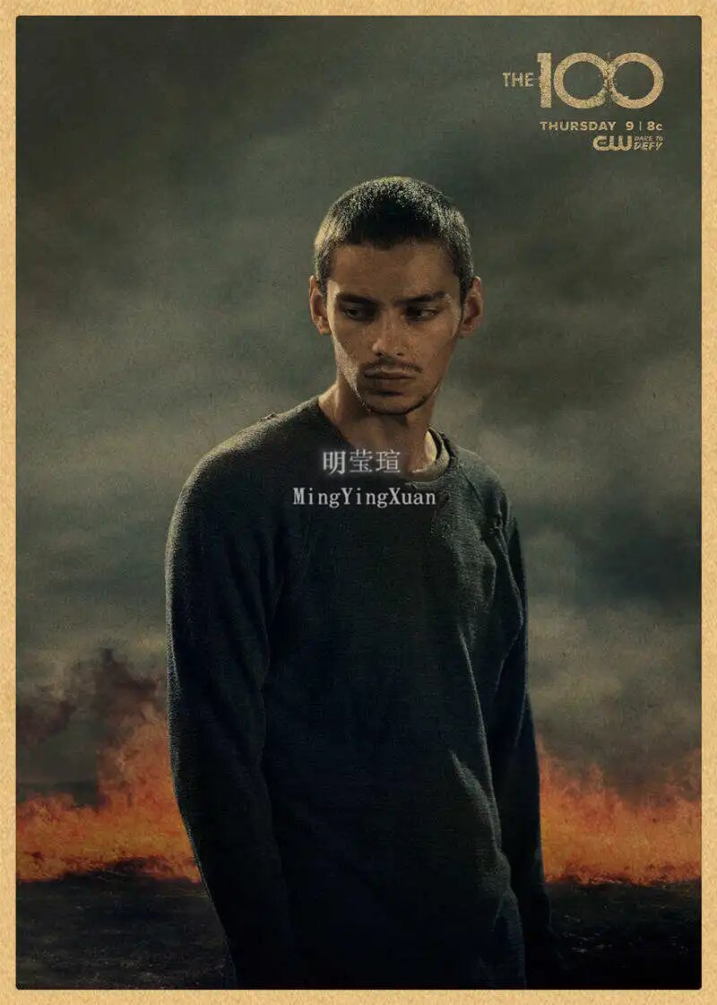 Постер "The 100" на крафт-бумаге, 42x30 см, цвет 29
