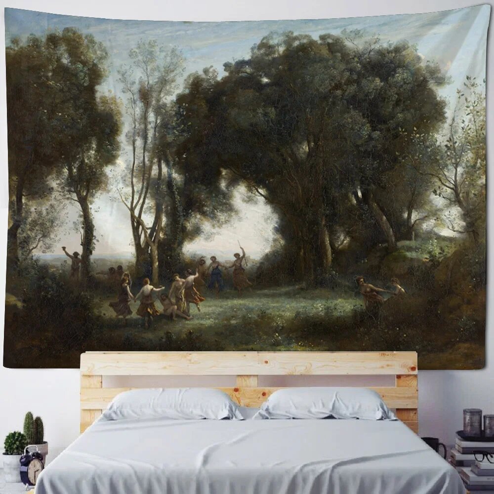 Гобелен пейзаж 100% полиэстер 90x75cm, Белый, белый