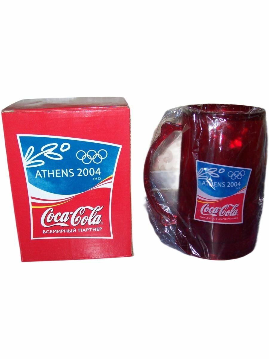 Винтаж COCA-COLA . Коллекционный Пластиковый Бокал / Стакан - Замораживающая Олимпийская Кружка от кока-кола. XXVIII летние Олимпийские игры 2004 года в Греции.