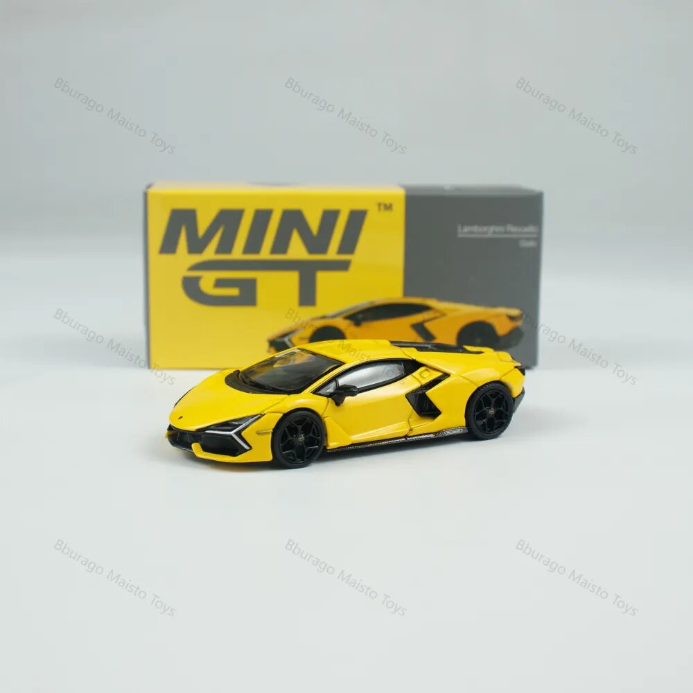 MINIGT 1:64 Lamborghini Revuelto Giallo отлитая под давлением модель гоночного автомобиля Игрушки