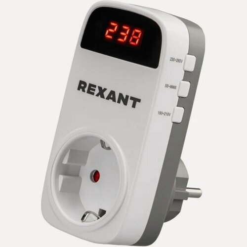 Изображение товара Реле напряжения Rexant 10-6040 «вилка-розетка» c дисплеем 16А