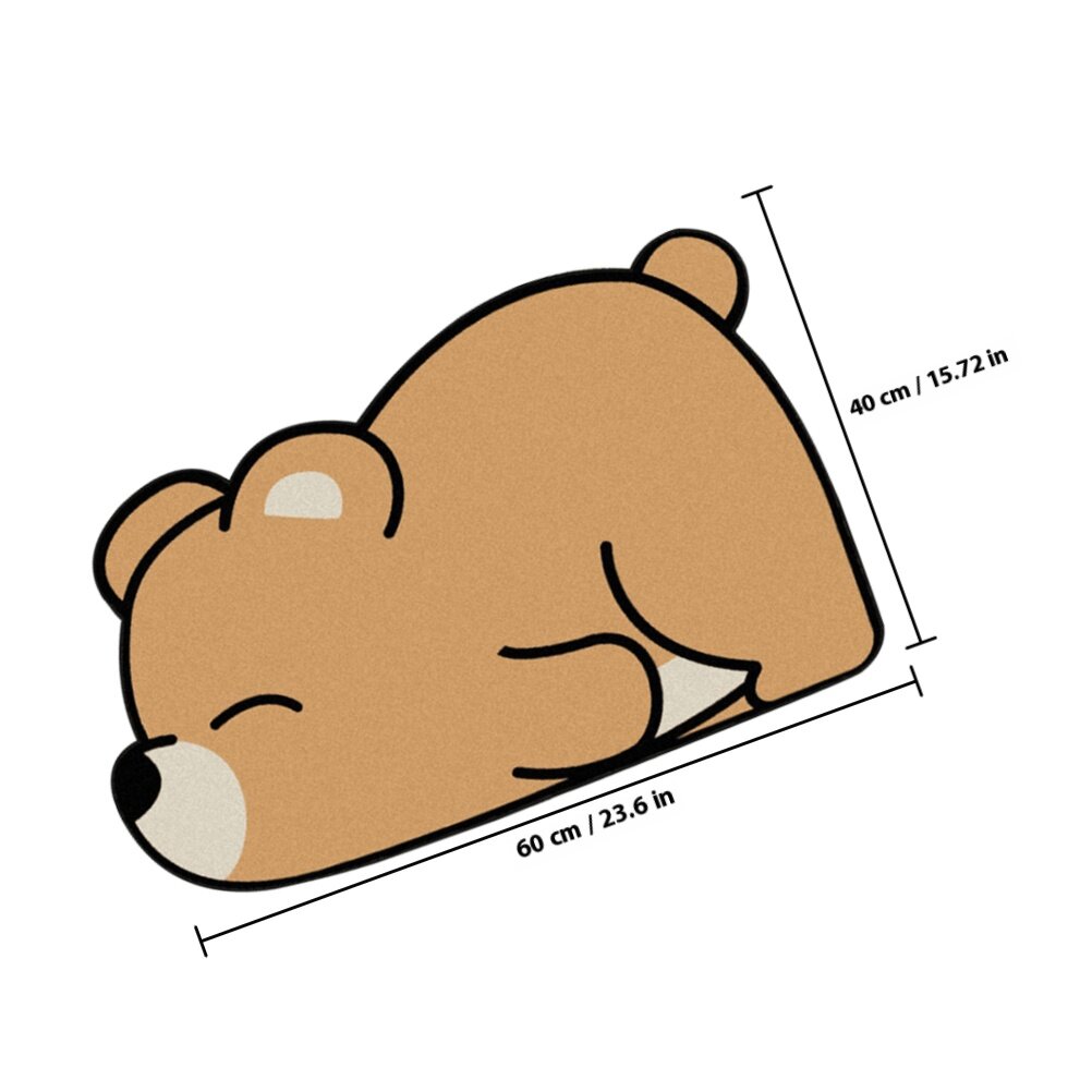 Коврик Для Ванной Комнаты Милый Медведь Противоскользящий Водоотталкивающий 40X60X0 4Cm