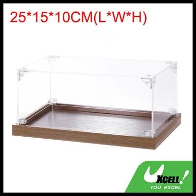 UXcell Акриловый витринный шкаф, 10"x6"x4", прозрачная, сборный пылезащитный органайзер для хранения, витрина для коллекционных фигурок