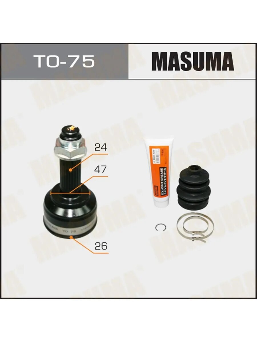 ШРУС для а/м Toyota Boon 04-, Passo 04-10 наружный 26 x 47, арт. TO75