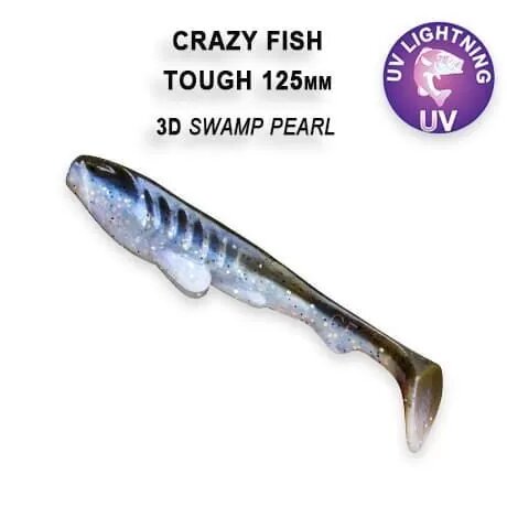 Силиконовая приманка мягкая съедобная Crazy Fish TOUGH 28" 70 мм 59-70-34d-6 5 шт