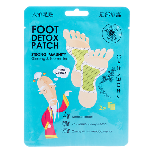 Mi-Ri-Ne Foot Detox Patch Детокс-патчи для ног с женьшенем Иммунитет 2 шт