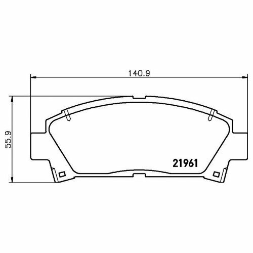 Комплект тормозных колодок Textar 2196102 для Toyota Avensis (1997-2003), Toyota Caldina (1997-2002), Toyota Carina E (1992-1997)