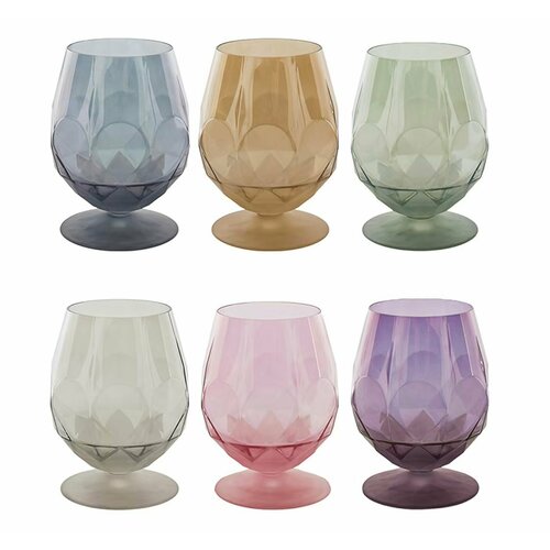 Набор бокалов для бренди Cre Art ALKIMIA 6шт, хрустальное стекло, H 13