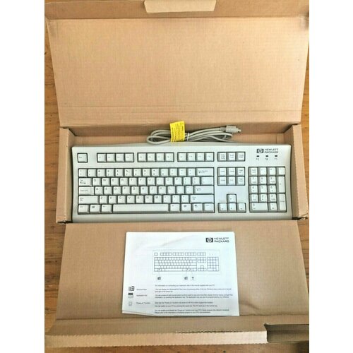 Винтажная проводная клавиатура Hewlett Packard SK-2502С, белая, C4739-60130