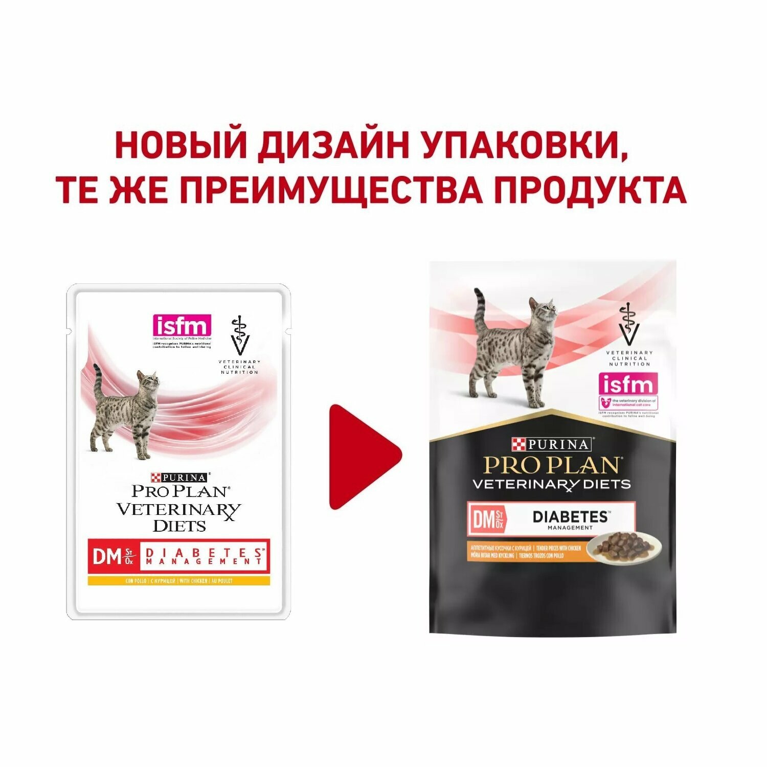 Влажный корм для кошек Purina Pro Plan Veterinary Diets DM St/Ox DIABETES MANAGEMENT, при сахарном диабете, с курицей, 18 шт. х 85 г - фотография № 12