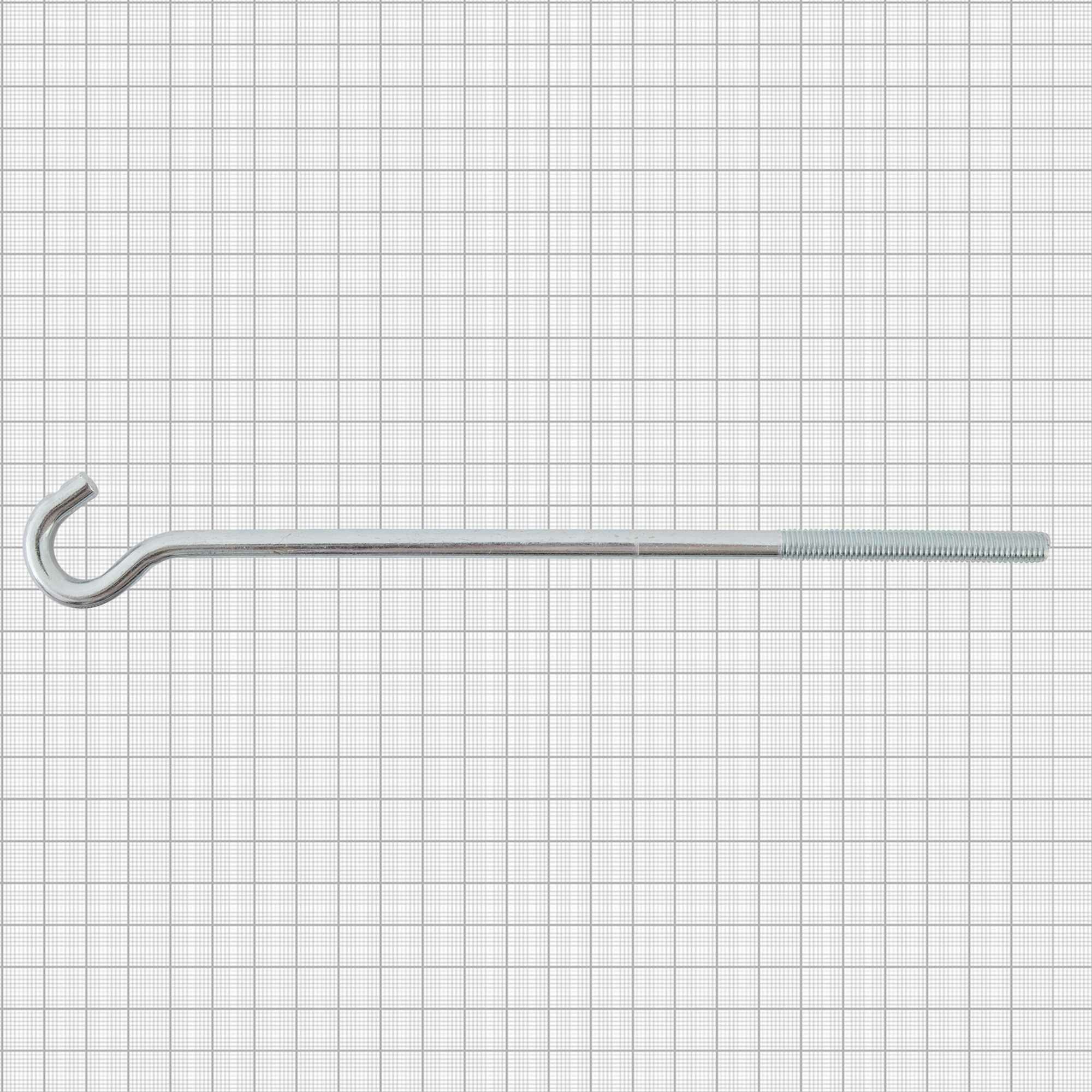 Крюк-полукольцо 8х210 мм сталь оцинкованная