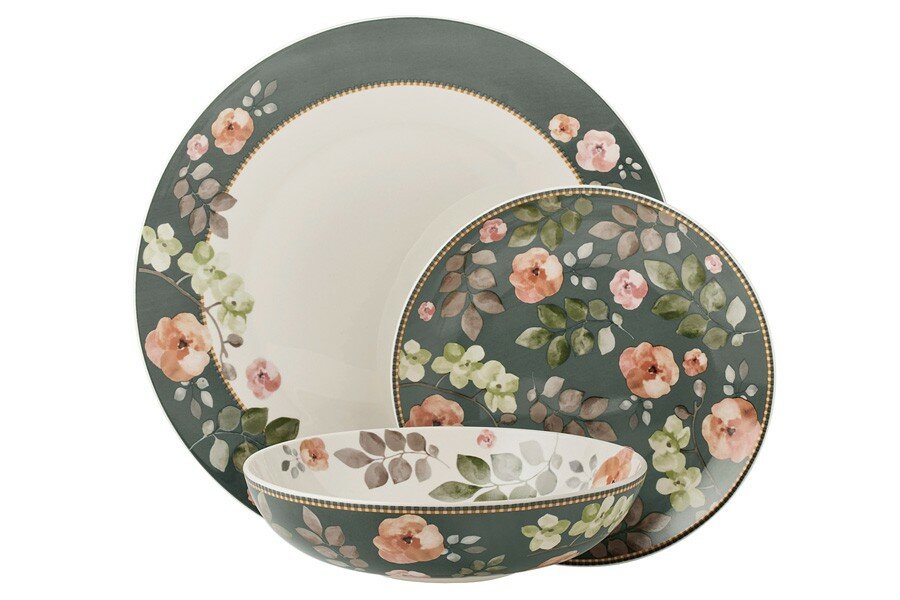 фото Обеденный набор Arcadia, зелёный, 8 персон, 24 предмета (Maxwell&Williams)