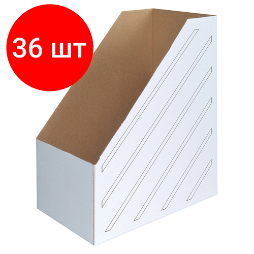 Комплект 36 шт Накопитель-лоток архивный из микрогофрокартона OfficeSpace 150мм белый до 1400л 2756₽