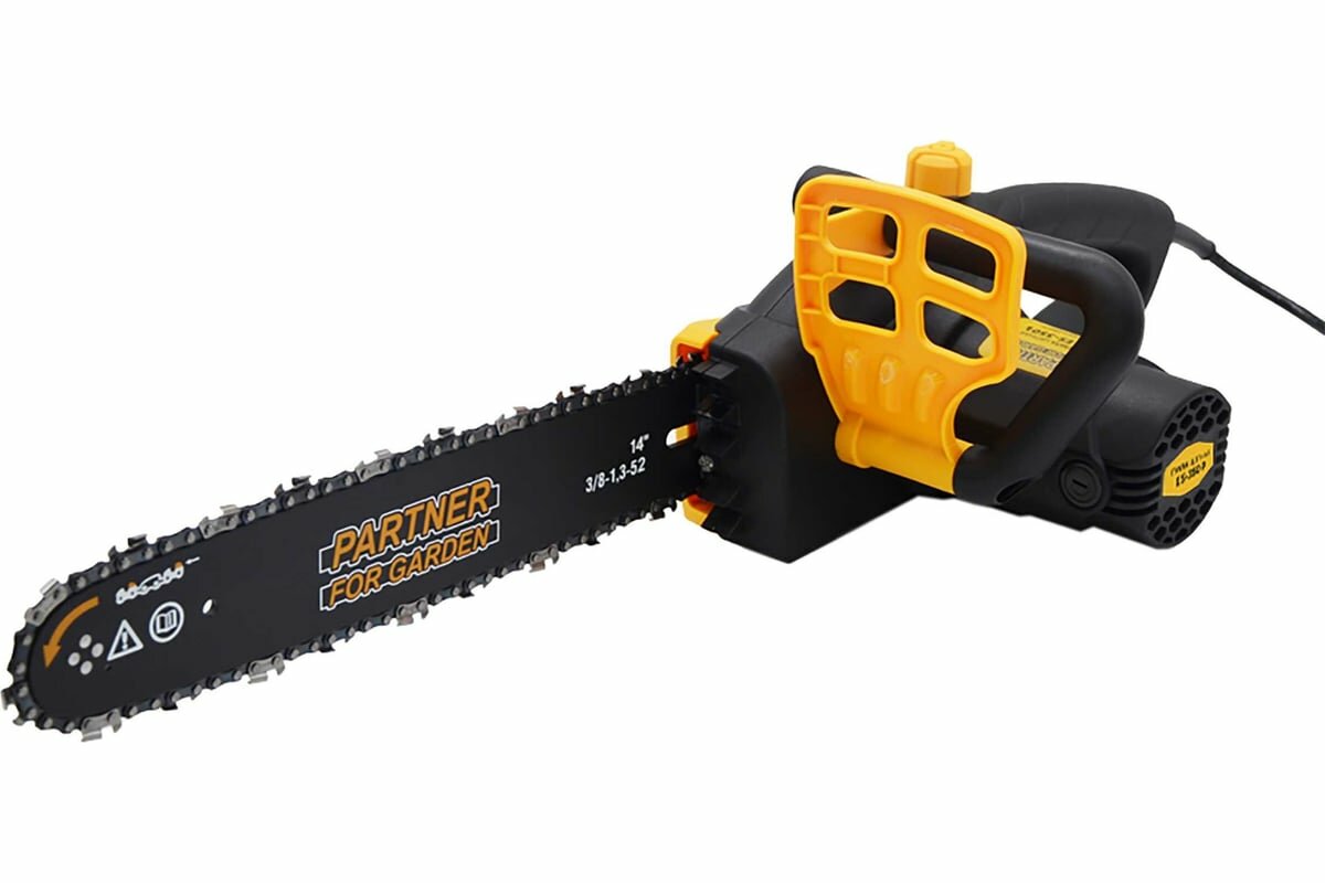 фото PARTNER FOR GARDEN Пила цепная электрическая для сада / Электропила по дереву ES-350 P ( 1800 Вт, 14" / 35 см шина, цепь 3/8-1,3-52, 52 звеньев, 220 В ) 5049