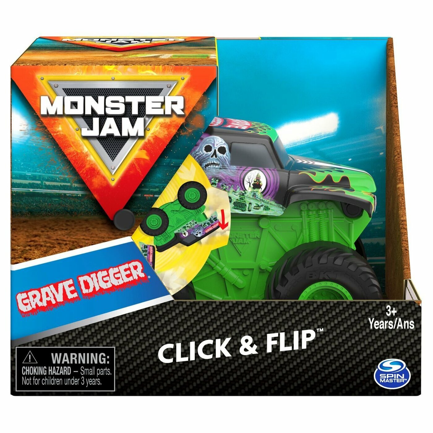 Монстр-трак Monster Jam Grave Digger (6061554) 1:43, зеленый