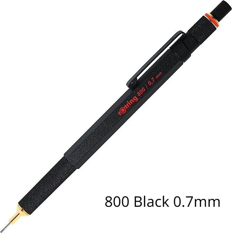 Механический карандаш Rotring 800, 0,7 мм, серебристый, 800 Black 0.7mm