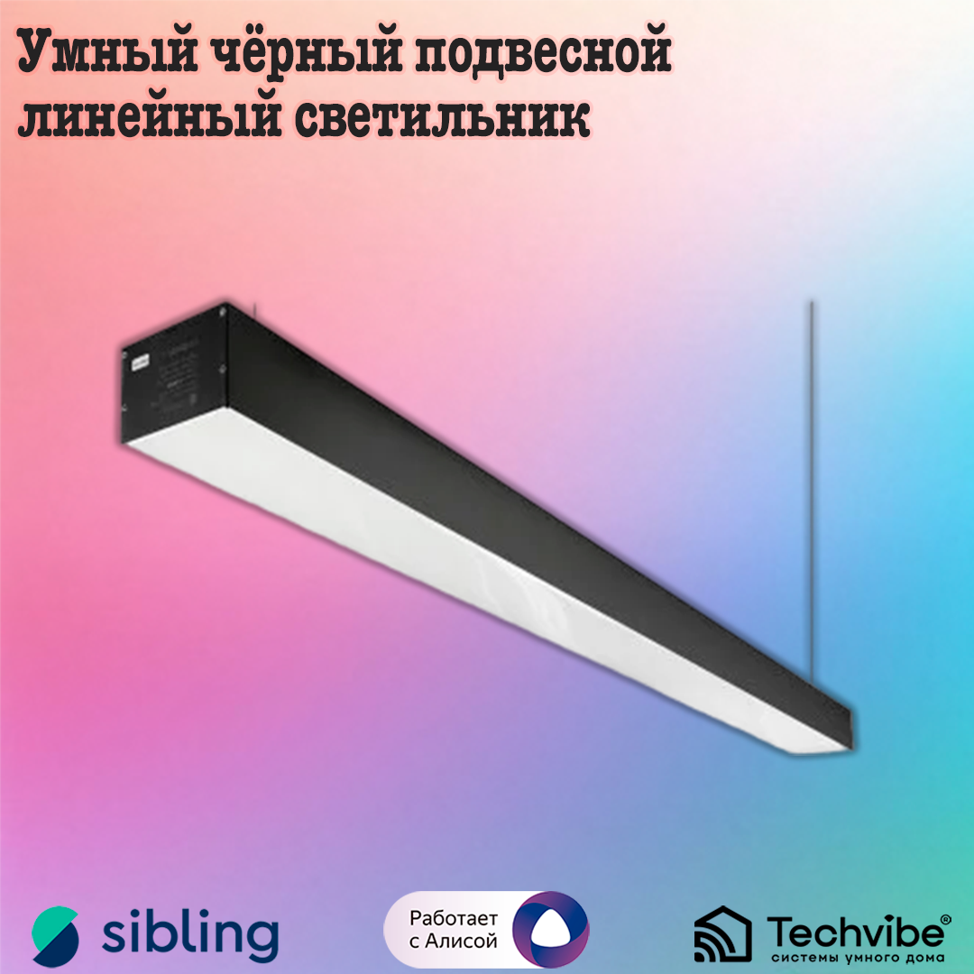 Sibling / Умный чёрный подвесной линейный светильник Interior Light-ZSLLB